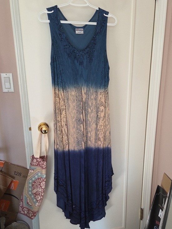 Shoreline Dresses & Skirts - Shoreline Blue and Cream Sleeveless Ombre Maxi Dress